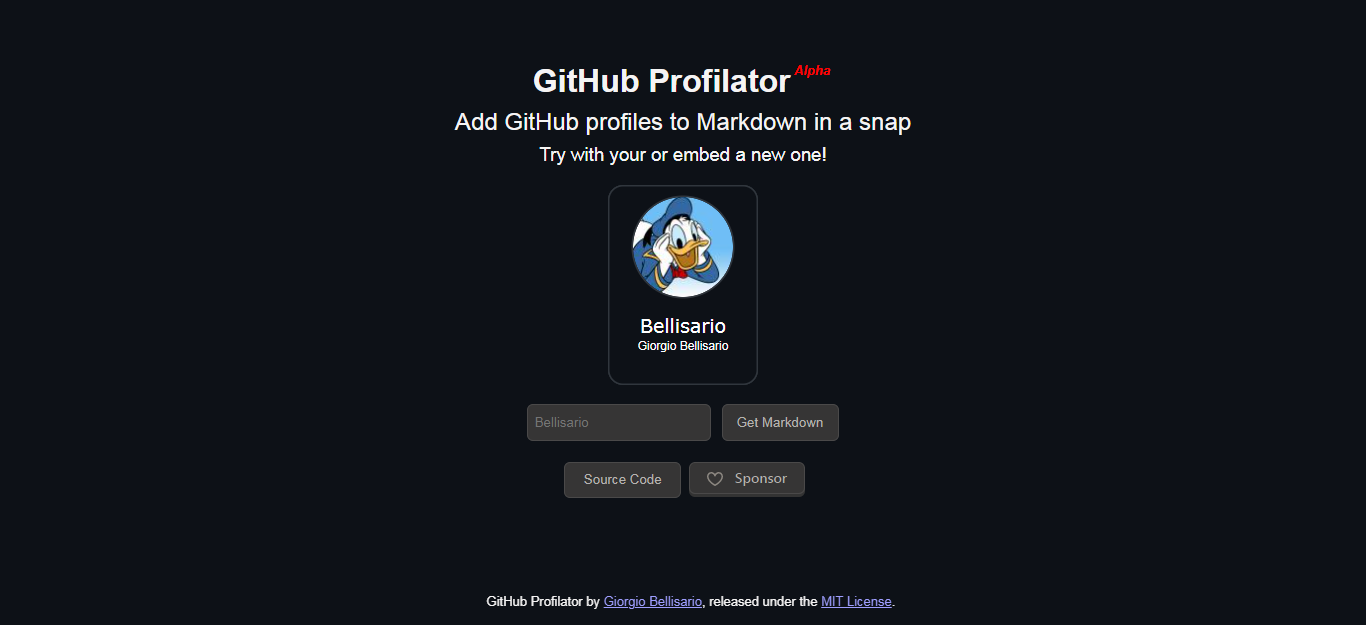 GitHub Profilator